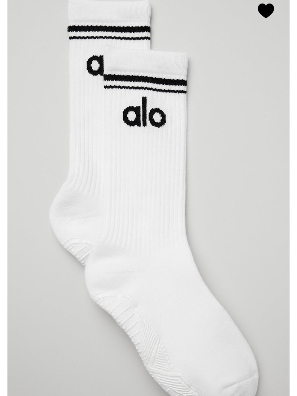 Alo White Throwback Barre socks